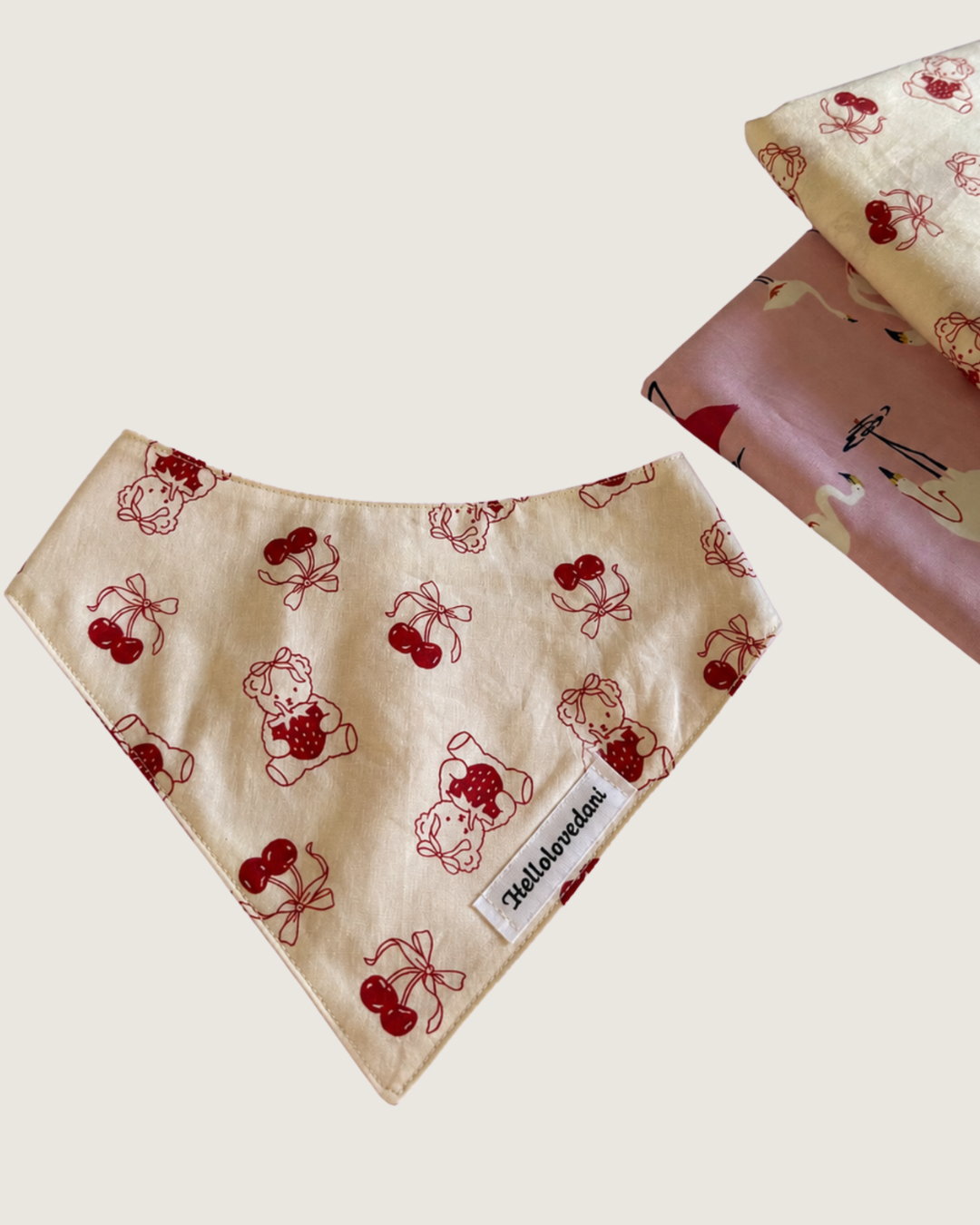 Reversible Cherry Flamingo Bandana