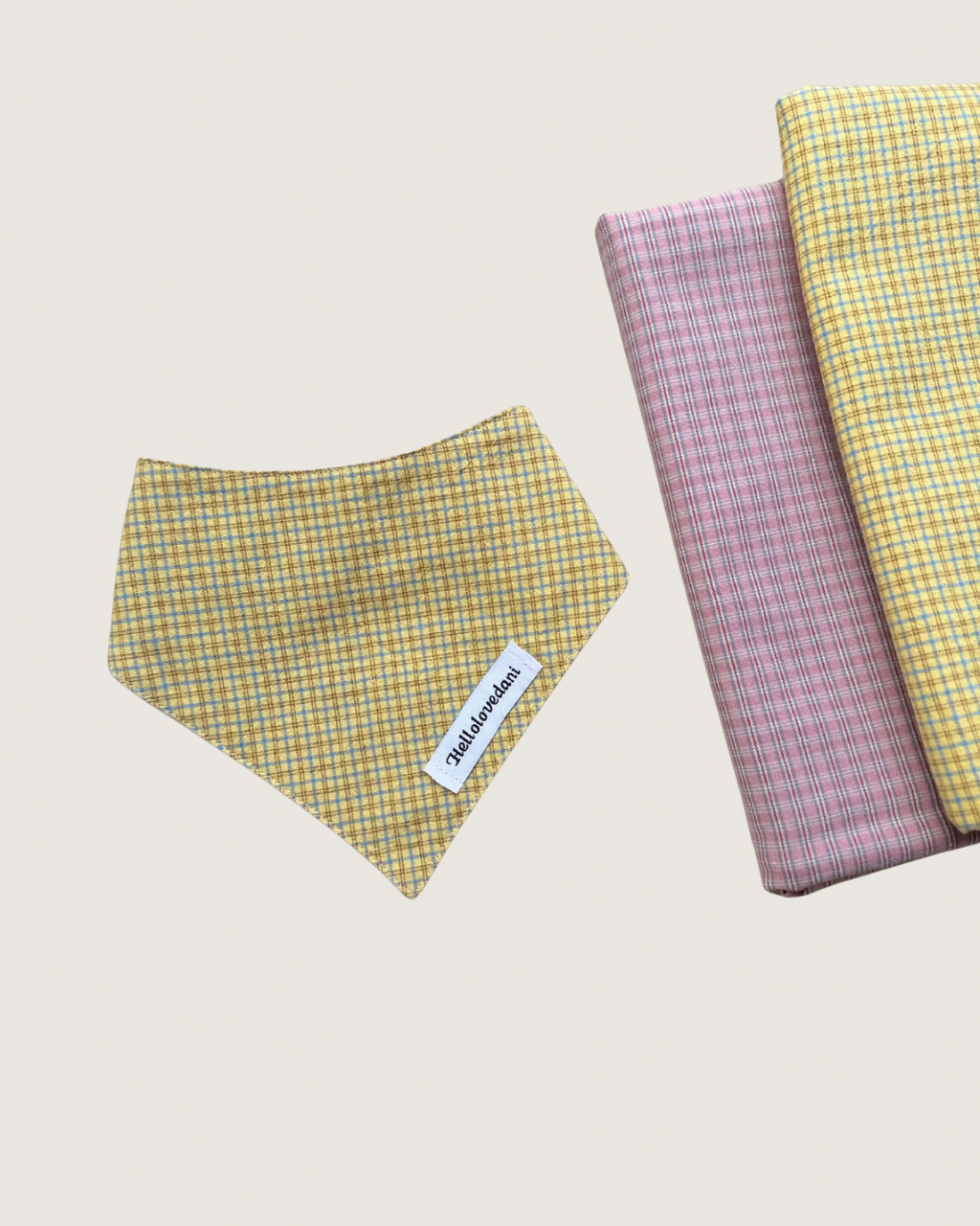 Reversible Yellow Check Bandana