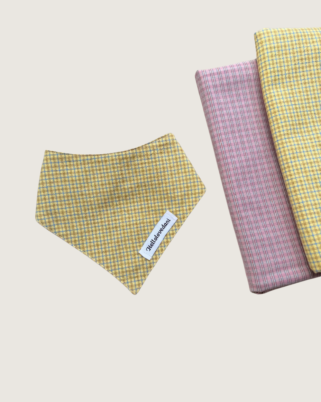 Reversible Yellow Check Bandana