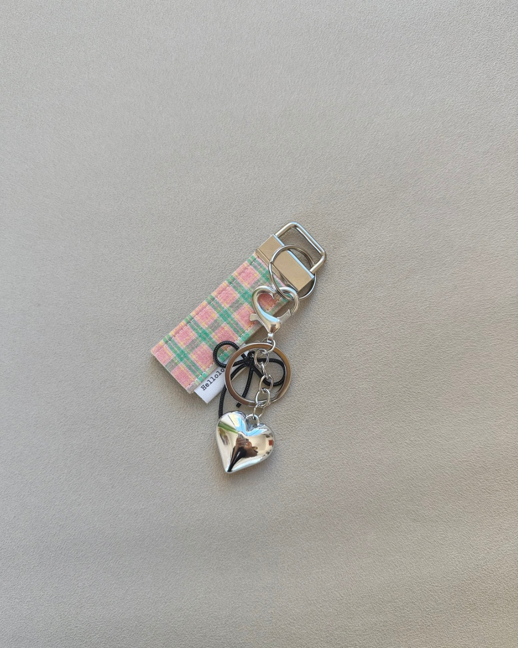 Peach Heart keyring