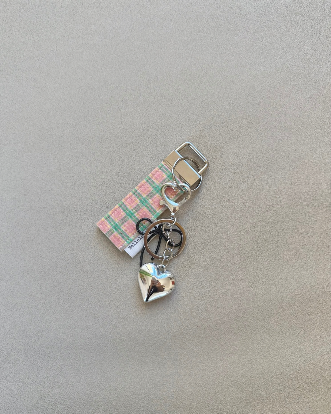 Peach Heart keyring