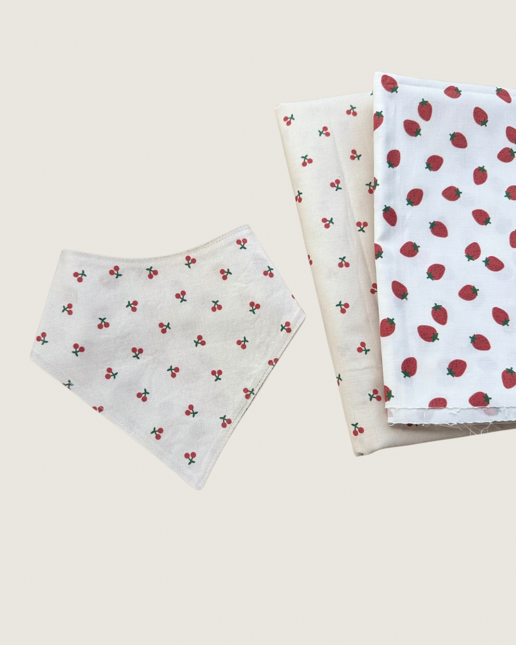 Reversible Strawberry Cherry Bandana