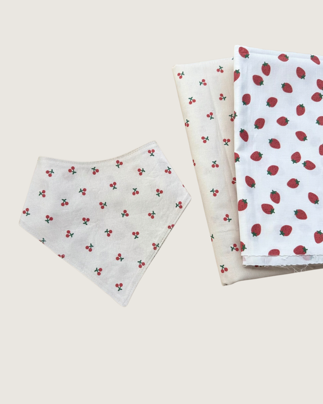 Reversible Strawberry Cherry Bandana