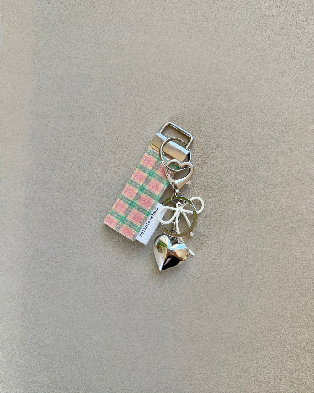 Peach Heart keyring