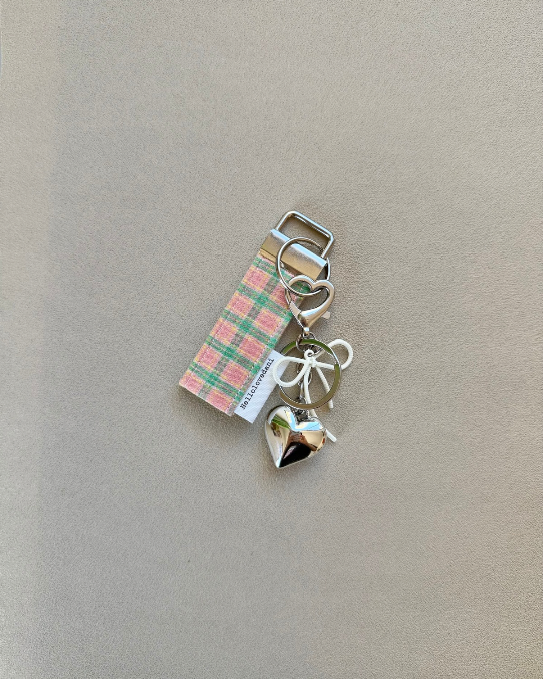 Peach Heart keyring