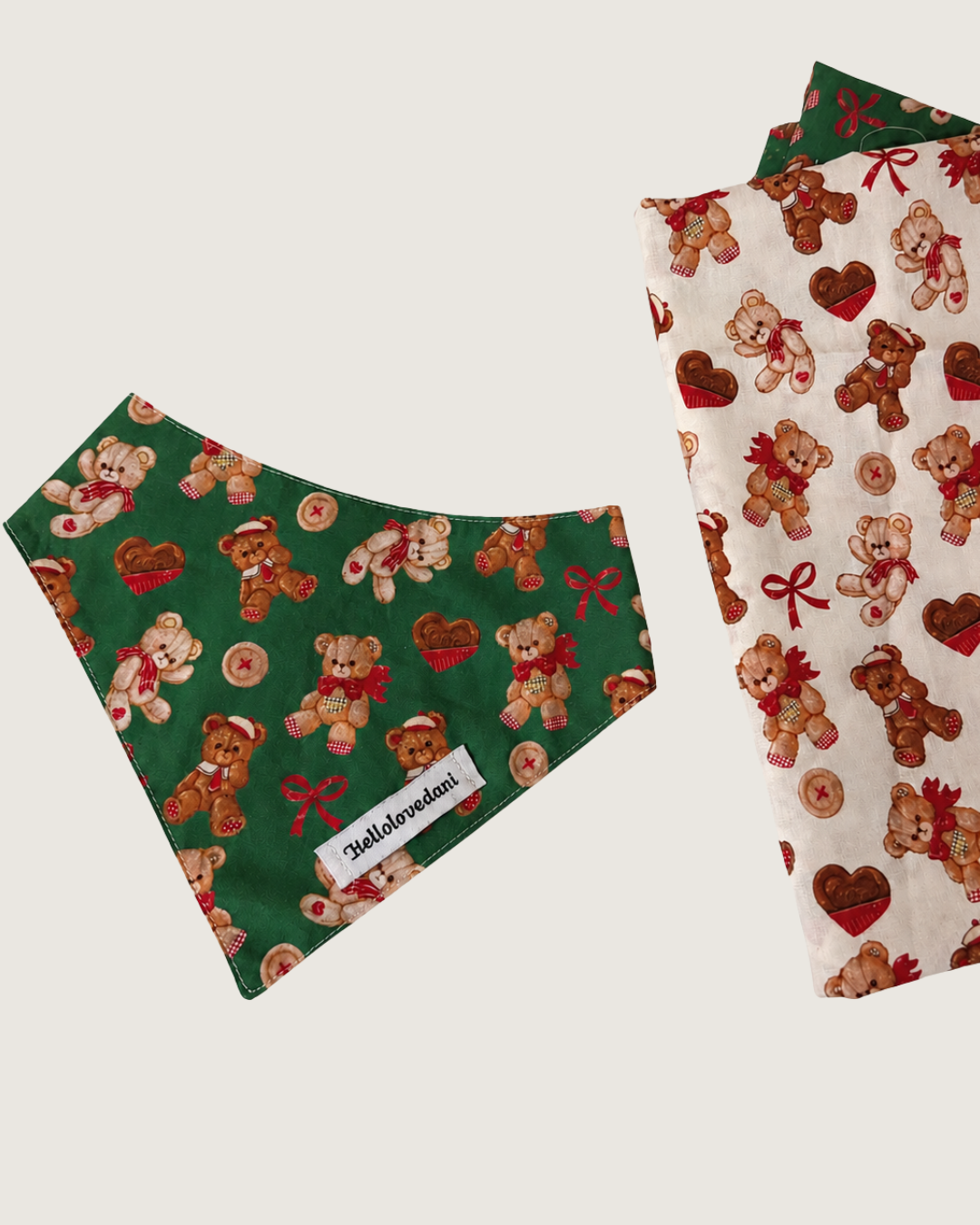 Reversible Teddy Bear Bandana
