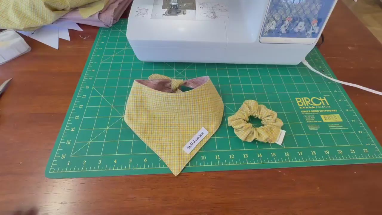 DIY Dog Bandana & Scrunchie Set Sewing Pattern PDF + Video Tutorial